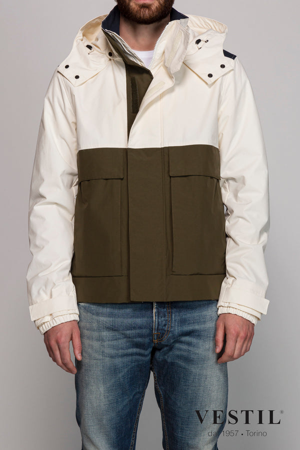 WOOLRICH, jacket, white and military, man