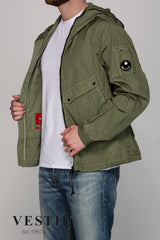 CP COMPANY, men's military green jacket