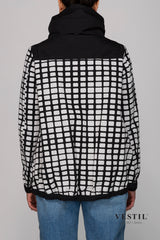 HERNO LAMINAR, black and white women's jacket
