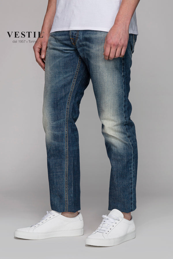 CARE LABEL, men's light blue jeans