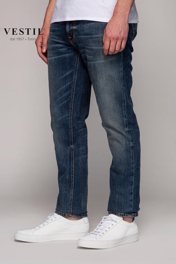 NUDIE JEANS, jeans azzurro uomo