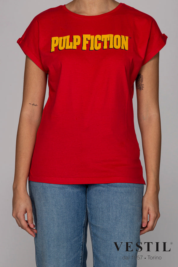 DEDICATED, red women's T-shirt