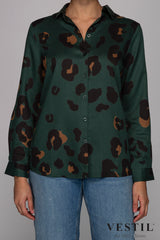 DEDICATED, women's dark green shirt