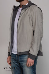 SEASE, jacket, gray and white, man